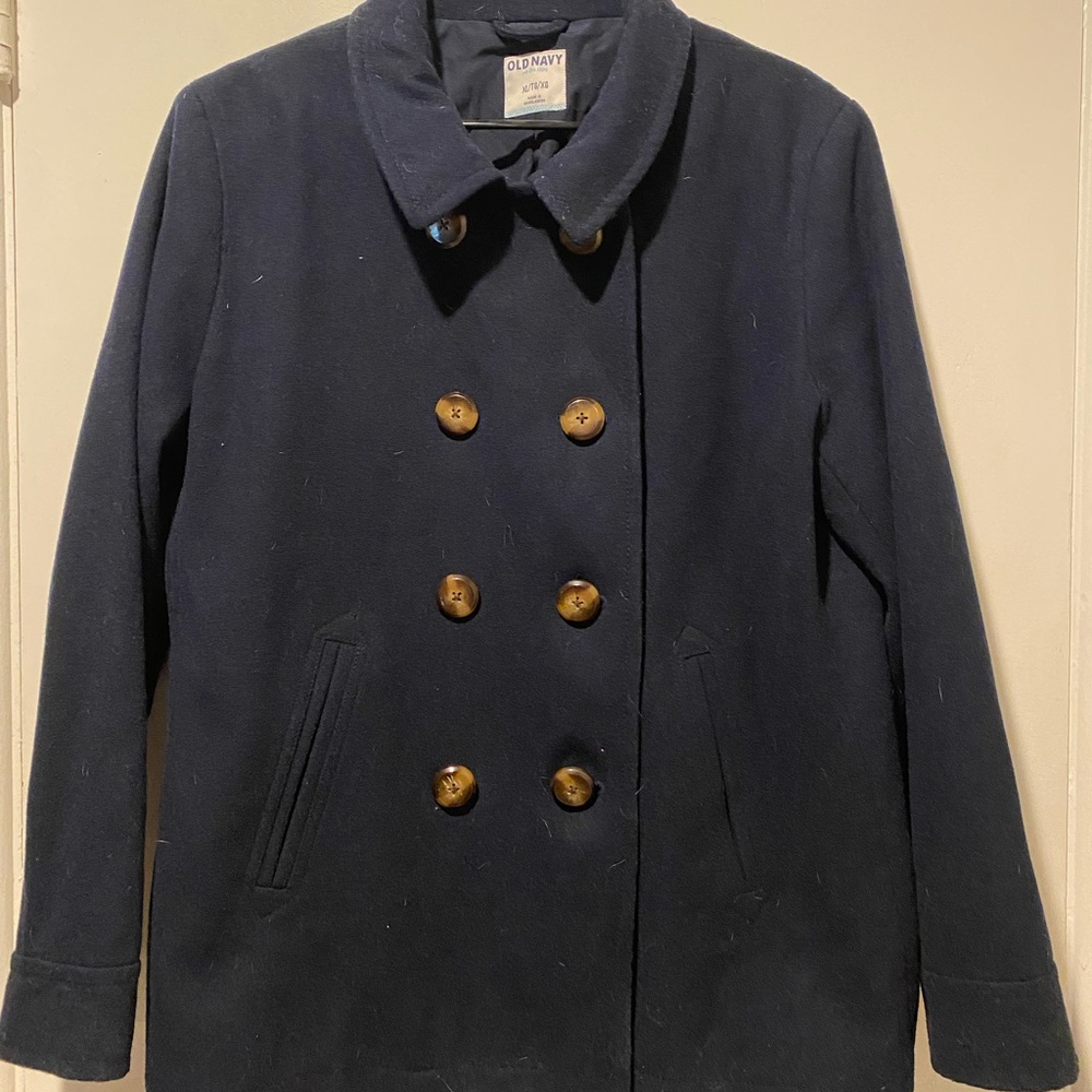 Navy Blue Pea Coat Old Navy